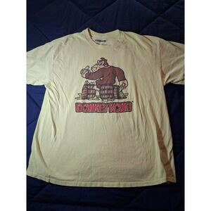 Nintendo‎ Donkey Kong Graphic T-Shirt Mens XL Yellow Retro Video Game Tee